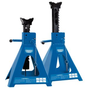 Draper 10 Ton Ratchet Axle Stands with Gas Ram (pair)