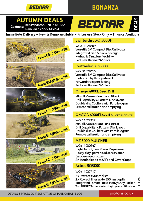 Bednar Offers - Autumn Deals